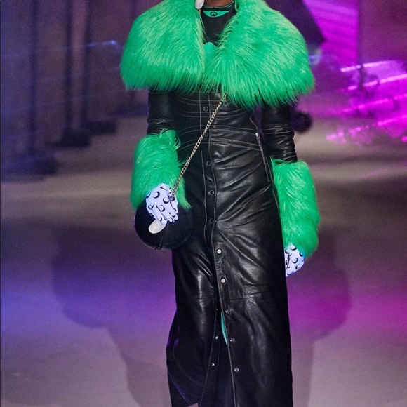 NWT RARE Marine Serre Leather Trench Coat - Picture 2 of 16